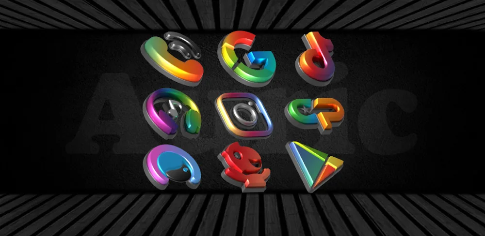 Auric Dark 3D Icon Pack