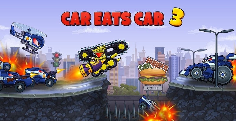 Car Eats Car 3 Hill Climb Race