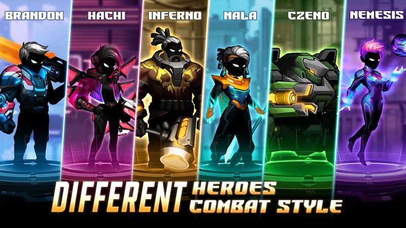 Cyber Fighters: Stickman Cyberpunk Impact Fighting