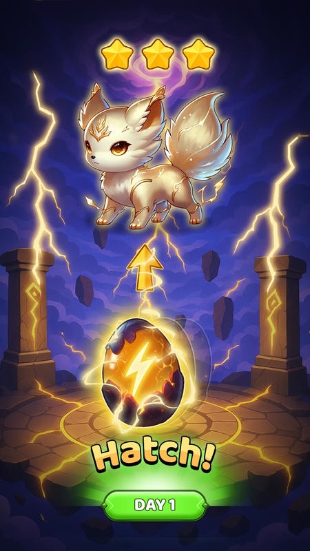 Elemonster  Hatch and Battle